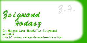 zsigmond hodasz business card
